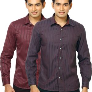 Indigo Nation Men Reversible Bling Red Shirts