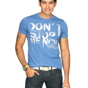 s.Oliver Men's Dont Stop Me Now Blue T-shirt