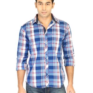 Highlander Men Check Blue Shirt