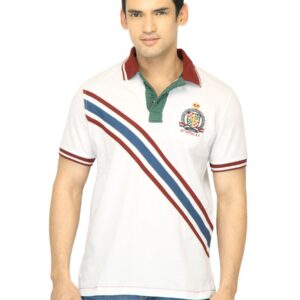 United Colors of Benetton Men Solid White Polo Tshirt