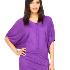 United Colors of Benetton Women Solid Purple Top