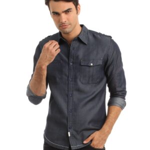ADIDAS Men Blue Shirt