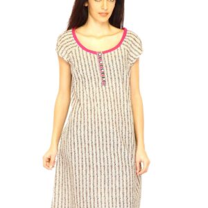 W Women Printed Beige Kurtas