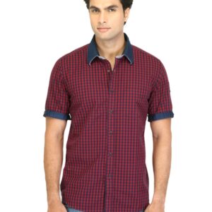 Turtle Men Check Red Shirt
