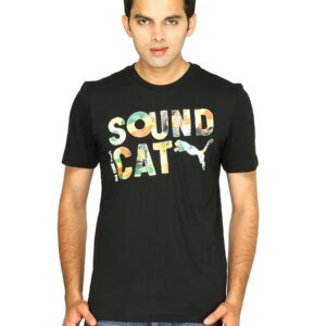 Puma Men's Riddim Black Grey Yellow T-shirt