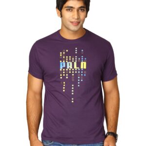 Proline Men Purple Printed T-shirt