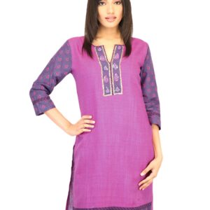 BIBA Women Printed Purple Kurta