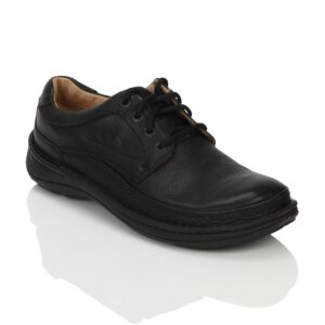Clarks Men Black Nature Three Leather Casual Shoes
