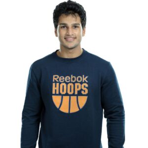 Reebok Men Hoops Athletic Navy Sweatshirt