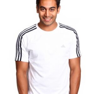 ADIDAS Men Stripe White T-shirt