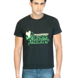 Myntra Men Under Medicated Black T-shirt