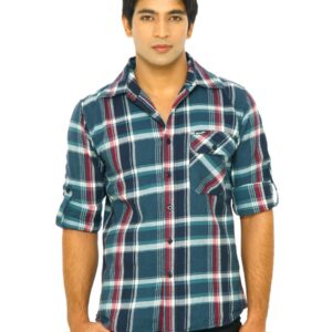 Wrangler Men City Work Navy Blue Shirts