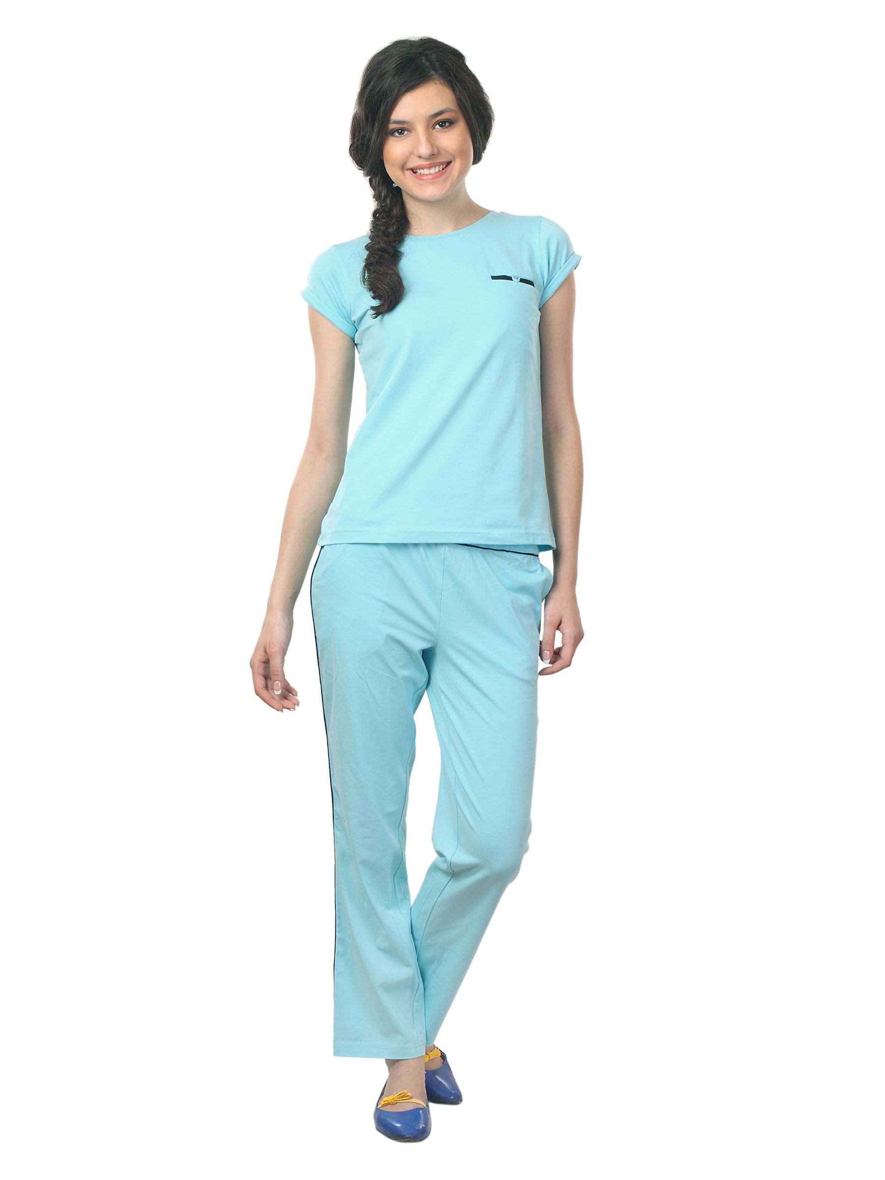 Femella Women Blue Nightdress