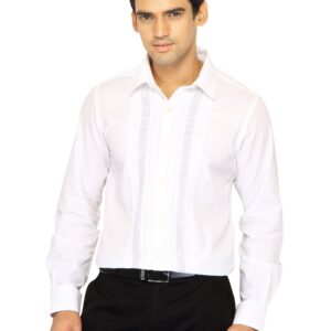 Indigo Nation Men Solid White Shirts