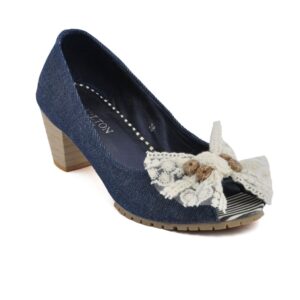Carlton London Women Peep Toe Denim Blue Casual shoes