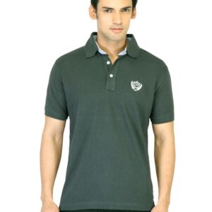 Proline Men Charcoal Grey Polo T-shirt