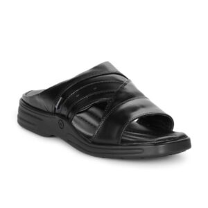 Red Chief Men Black Sandals
