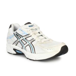 Asics Women White GEL Strike 2 Blue Shoe