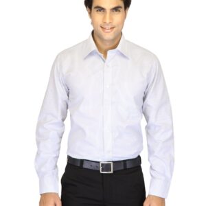 Mark Taylor Men White Striped Shirt