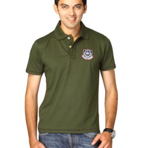 Proline Men Olive Green Polo T-shirt