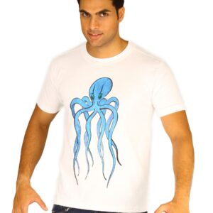 Myntra Men's Octopus White T-shirt