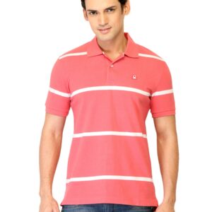 United Colors of Benetton Men Solid Pink Polo T-shirts