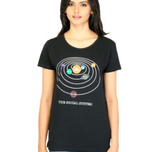 Tantra Women Black Printed T-shirt
