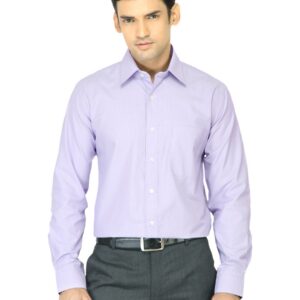 Mark Taylor Men Purple & White Striped Shirt