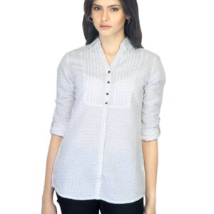 Scullers For Her Printed White Shirt
