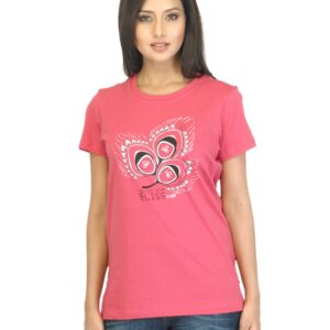 Urban Yoga Women Printed Pink T-shirt