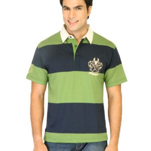 Classic Polo Men Stripes Blue Tshirts