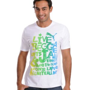 Puma Mens Reggae All Night White T-shirt