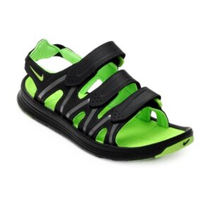 Nike Men Black and Green Sandals