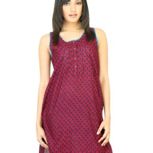 BIBA Women Printed Red Kurta