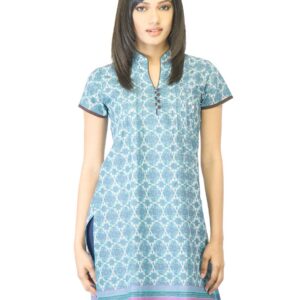 Folklore Women Blue Printed Kurta