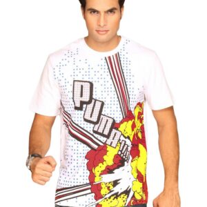 Puma Men's Pop Graphic White T-shirt