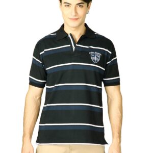 Scullers Men Black Polo T-Shirts