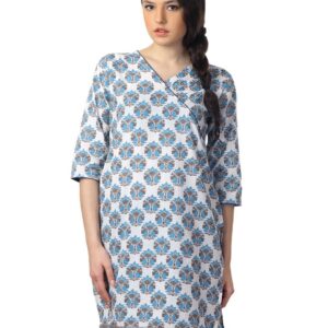 Alma Women White Printed Kurta