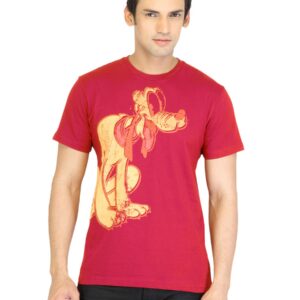 Disney Men Maroon Printed T-shirt