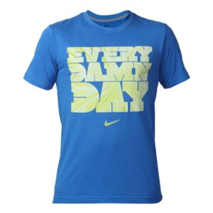 Nike Men Printed Blue T-shirt