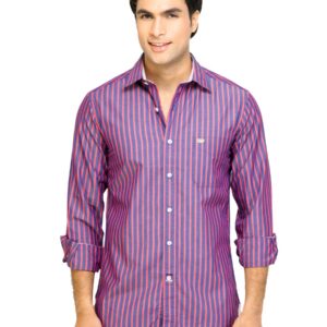 Arrow Sport Men Stripes Blue Shirts