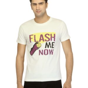 Myntra Men Flash Off White T-shirt
