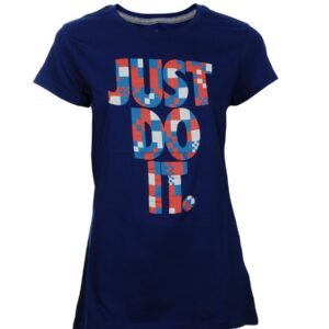 Nike Women As Jdi Pixels Blue T-Shirts