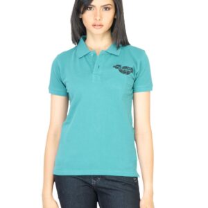 Wrangler Women Baroque Polo Turquoise T-shirt