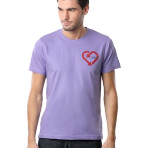 Myntra Men Love Only Purple T-shirt