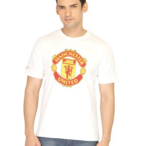 Manchester United Men Printed White Tshirt