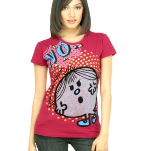 Little Miss Women Funky Maroon T-shirt