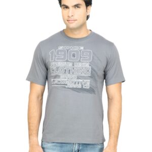Locomotive Men Printed Grey T-shirt