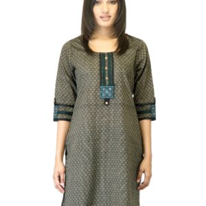 Mother Earth Women Black Kurta