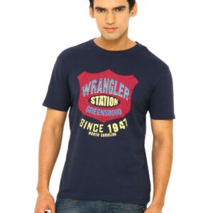 Wrangler Men Wrangler Station Navy Blue T-Shirts